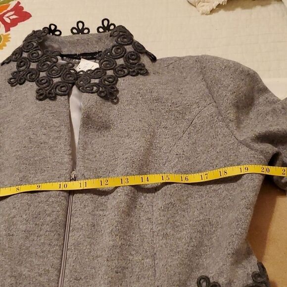 NWT Vintage Women's Peggy Jennings Gray Custom Evening coat size Medium - Picture 13 of 16